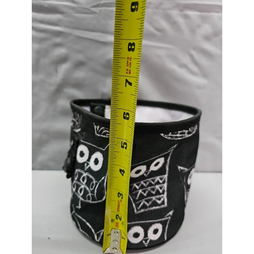 Thirty-One Littles Carry-All Caddy Black White Owl Retired Print